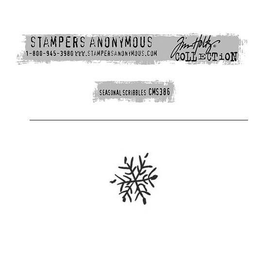 SA Tim Holtz Cling Stamp Seasonal Scribble #386/22, Verzenden, Nieuw, EZ-mounted stempel
