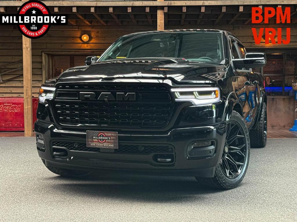 Dodge Ram 1500 Limited Hurricane 540 PK, , LPG, BPM VRIJ, Ma, Auto's, Bestelauto's, Automaat, 4 stoelen, Zwart, Leder
