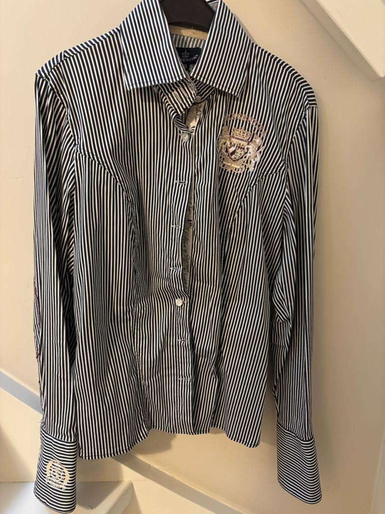 L'Argentina gestreepte blouse - Maat 38 (M), Ophalen of Verzenden, Zo goed als nieuw, Maat 38/40 (M), Zwart