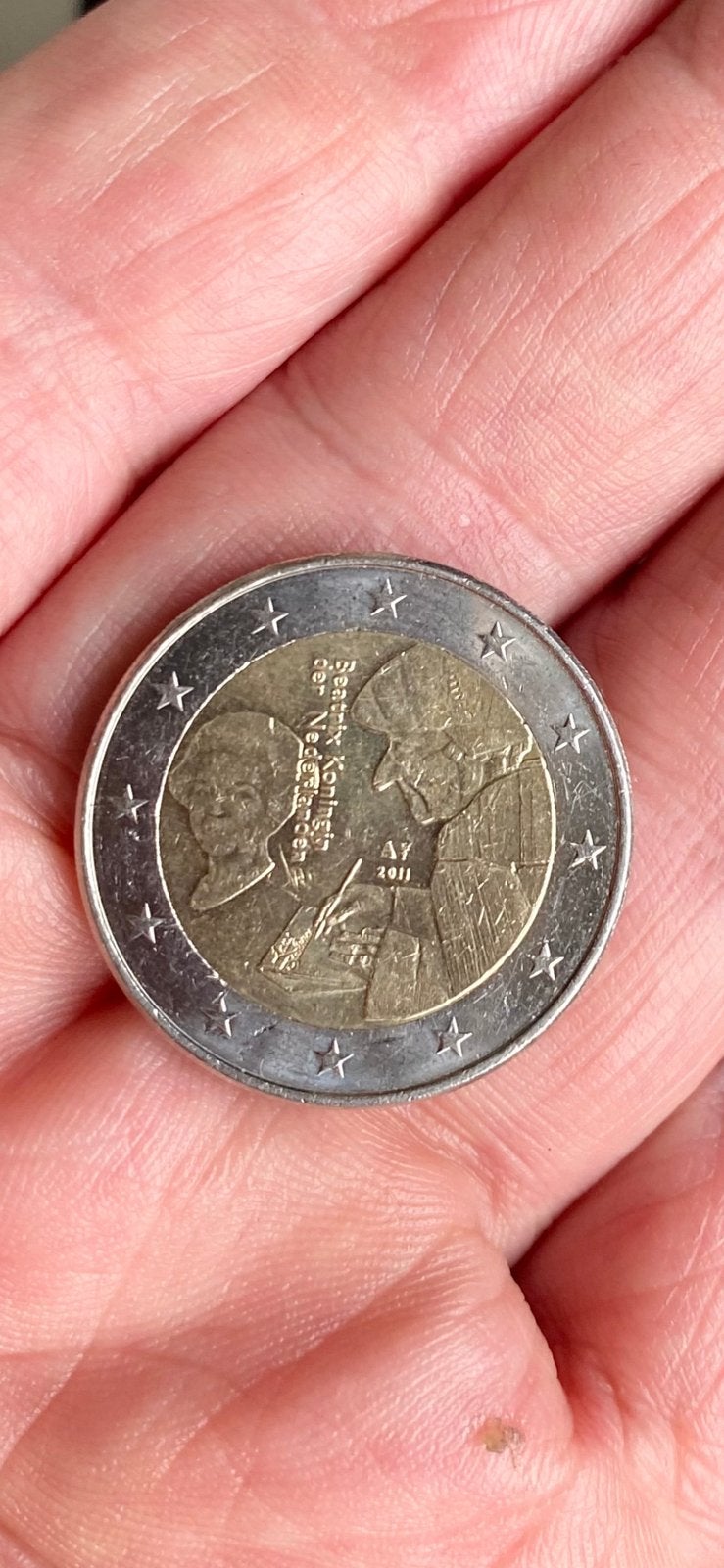 munt:  2,- €  NEDERLAND  ‘ERASMUS’, Ophalen of Verzenden, Overige landen, 2 euro, Losse munt