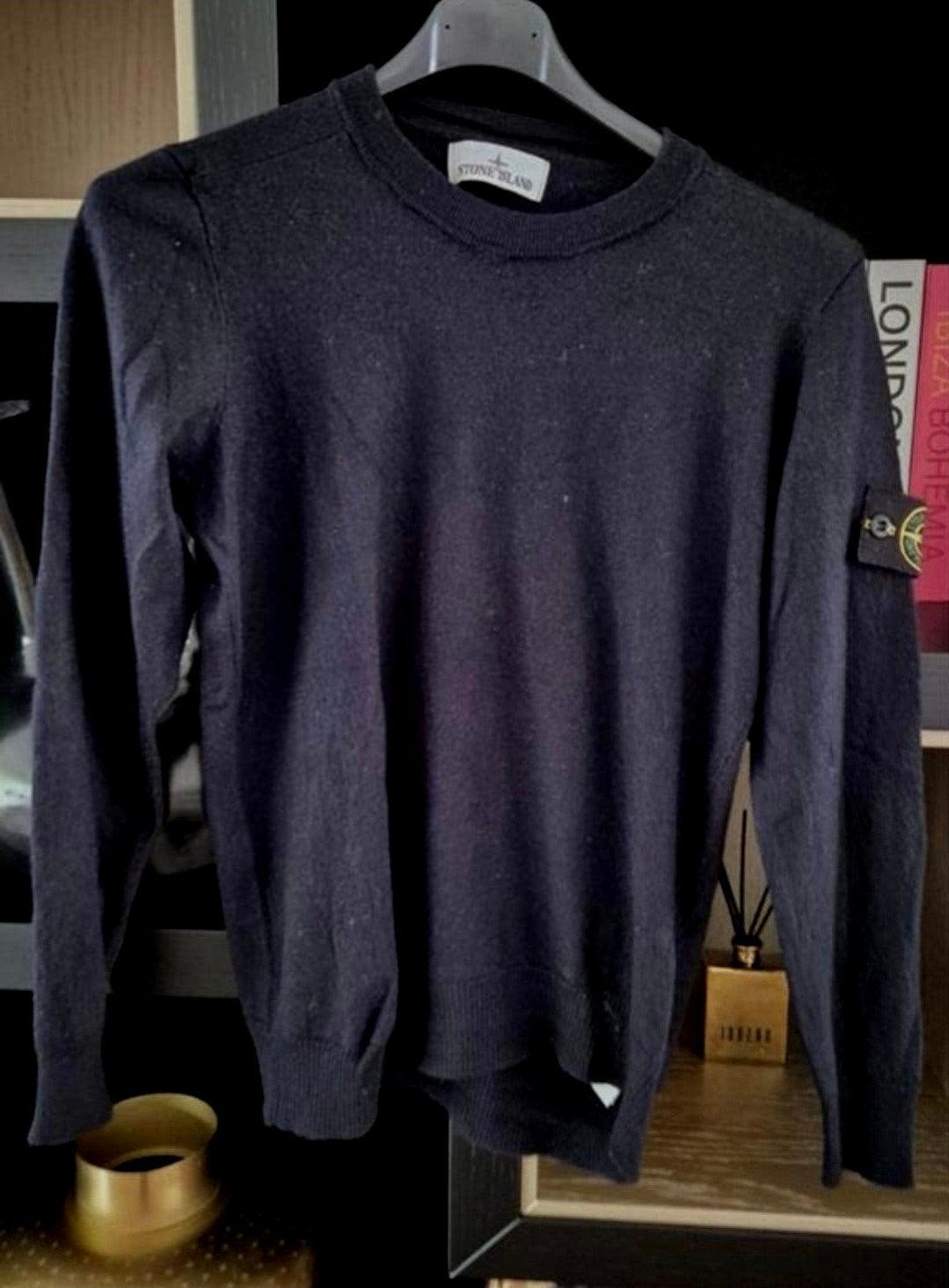 Stone Island Trui Donkerblauw Maat M - Zeer Goede Staat, Ophalen of Verzenden, Maat 48/50 (M), Blauw, Stone Island