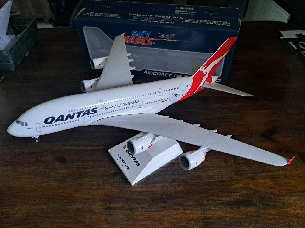Qantas Airbus A380-842, Ophalen of Verzenden, Zo goed als nieuw, Schaalmodel