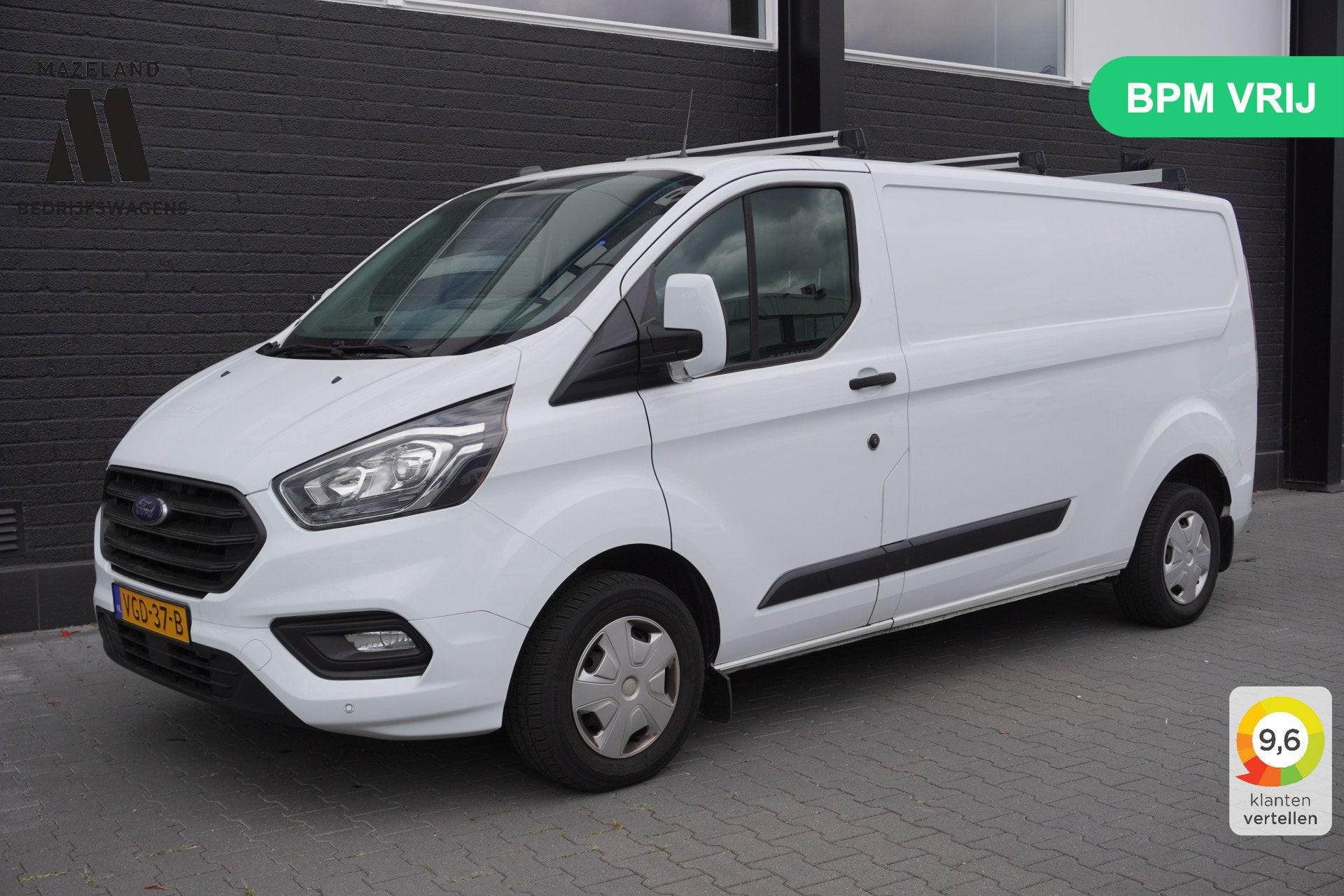 Ford Transit Custom 2.0 TDCI L2 EURO 6 - Airco - Navi - Crui, Voorwielaandrijving, 4 cilinders, Wit, Origineel Nederlands