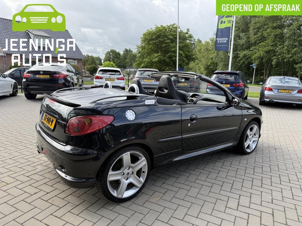 Peugeot 206 CC 1.6-16V RC-Line |Airco|Stoelverwarming, Voorwielaandrijving, Stof, Gebruikt, Zwart