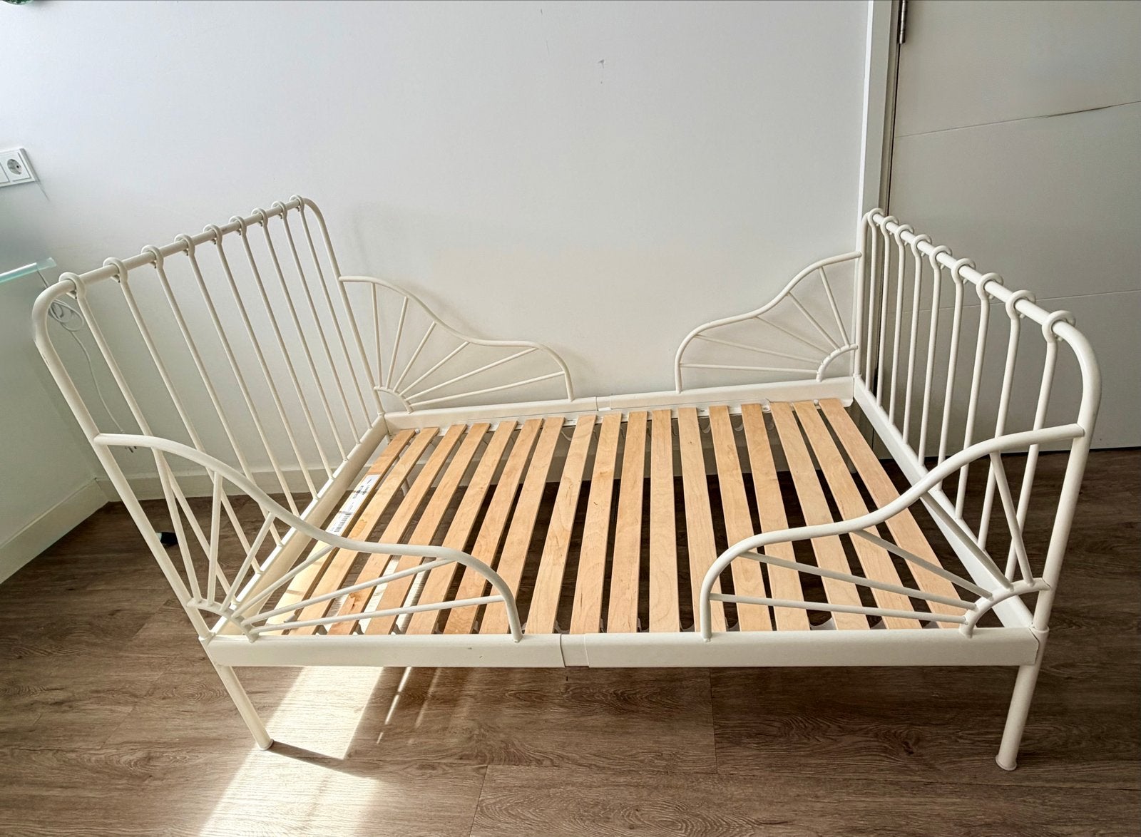 Meegroeibed: IKEA minnen 80x200, Ophalen, Gebruikt, Eenpersoons, Wit