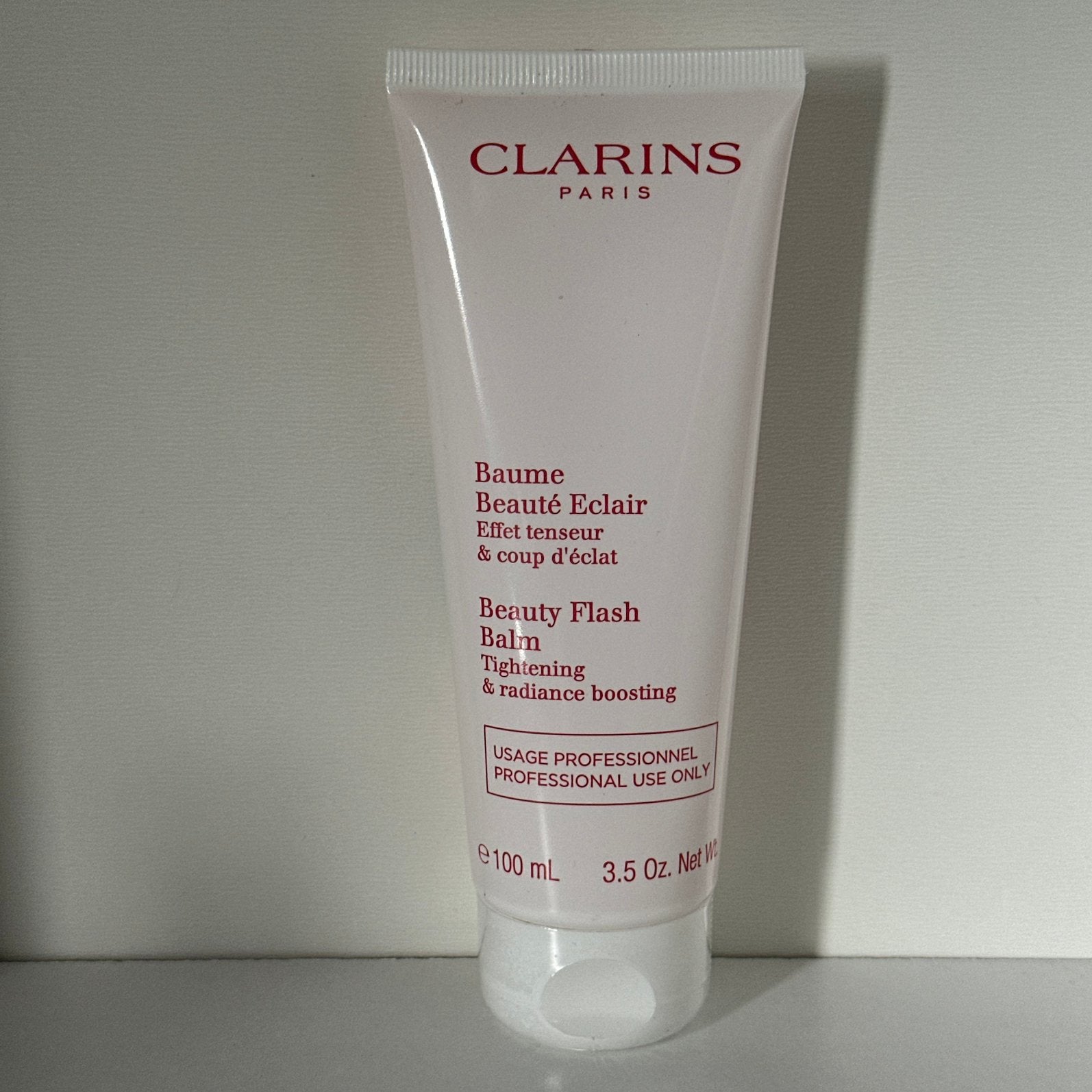 Clarins Beauty Flash Balm Salonformaat Tube 100 ml, Ophalen of Verzenden, Nieuw, Gehele gezicht, Verzorging