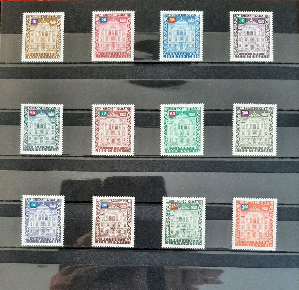 12 Dienstzegels Liechtenstein 1976 Postfris, Ophalen, Overige landen, Postfris