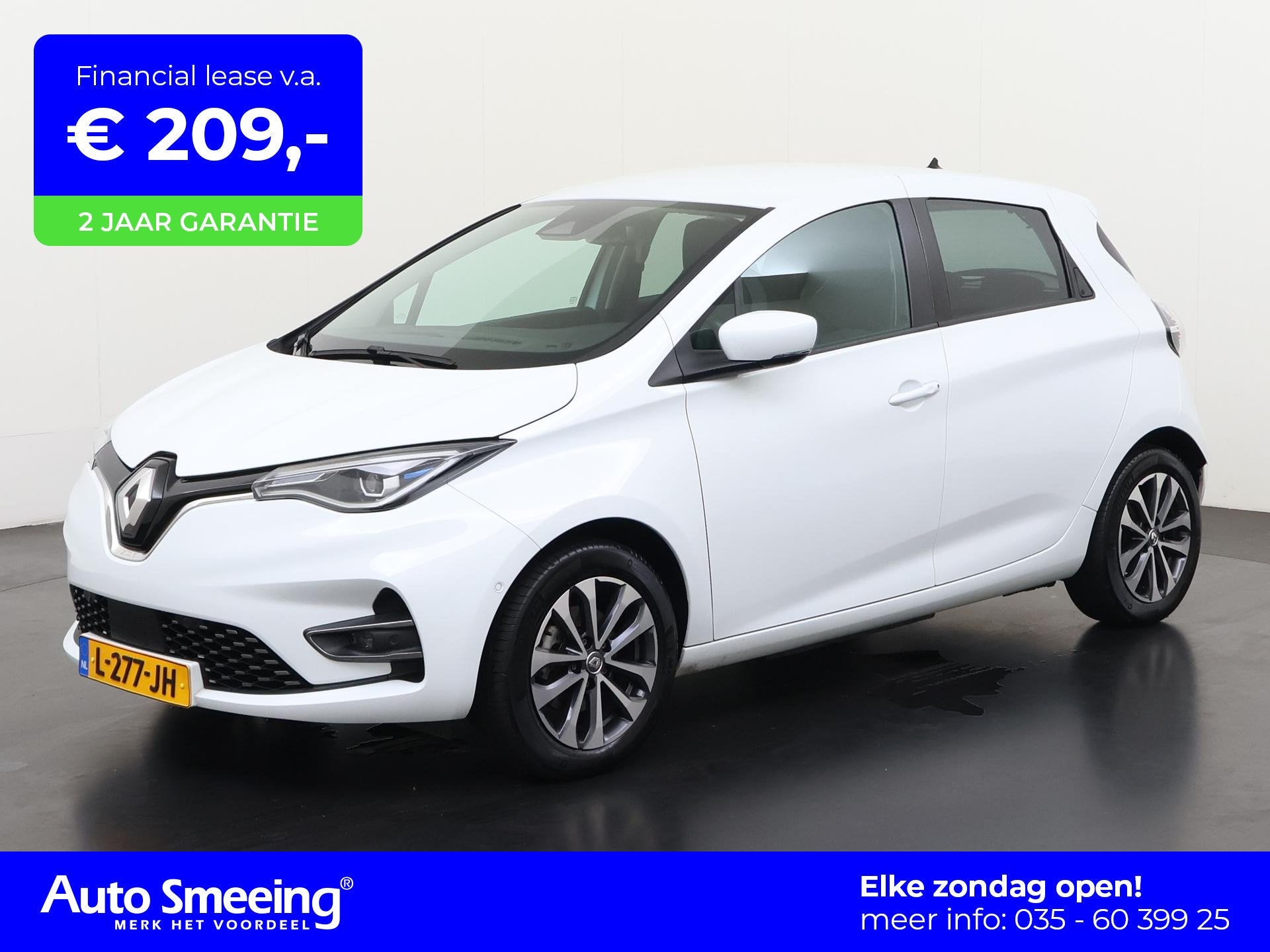 Renault ZOE R135 Intens 52 kWh | incl KOOP Accu | CCS Laden, Auto's, Renault, 12 maanden, 136 pk, Gebruikt, Wit
