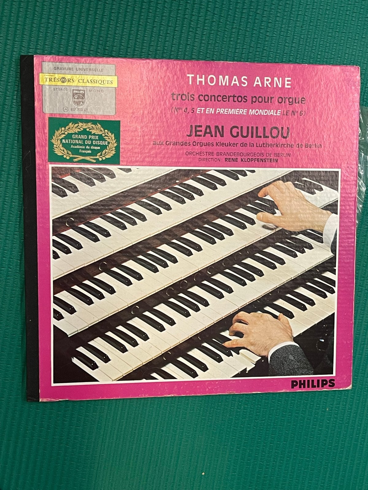 2 Antieke LP’s Thomas Arne & Jean Guillou in boekwerk., Gebruikt, Overige componisten, Soloconcert, Ophalen of Verzenden