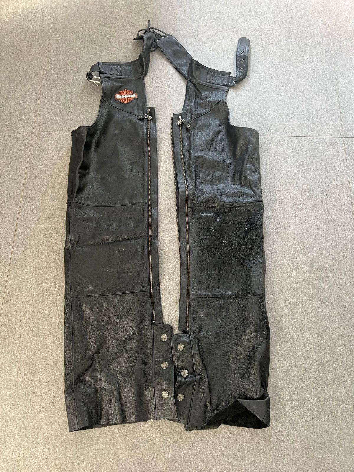 Lederen chaps Harley Davidson, Motoren, Ophalen, Tweedehands, Heren, Broek | leer