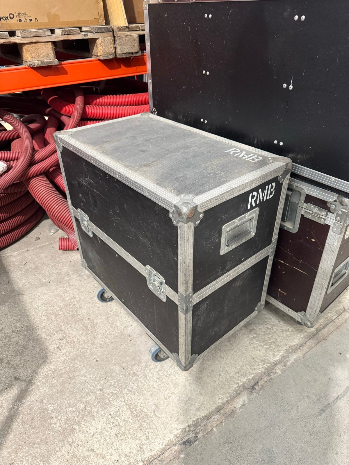 2 Monitor speakers met flightcase op wielen, Ophalen, Gebruikt, Overige typen, Overige merken