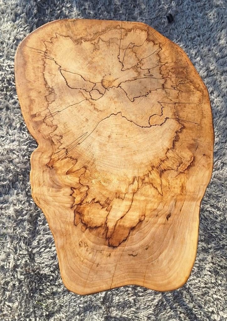 esdoorn bijzet tafel, Rond, Nieuw, Natuurlijk, 55 tot 75 cm