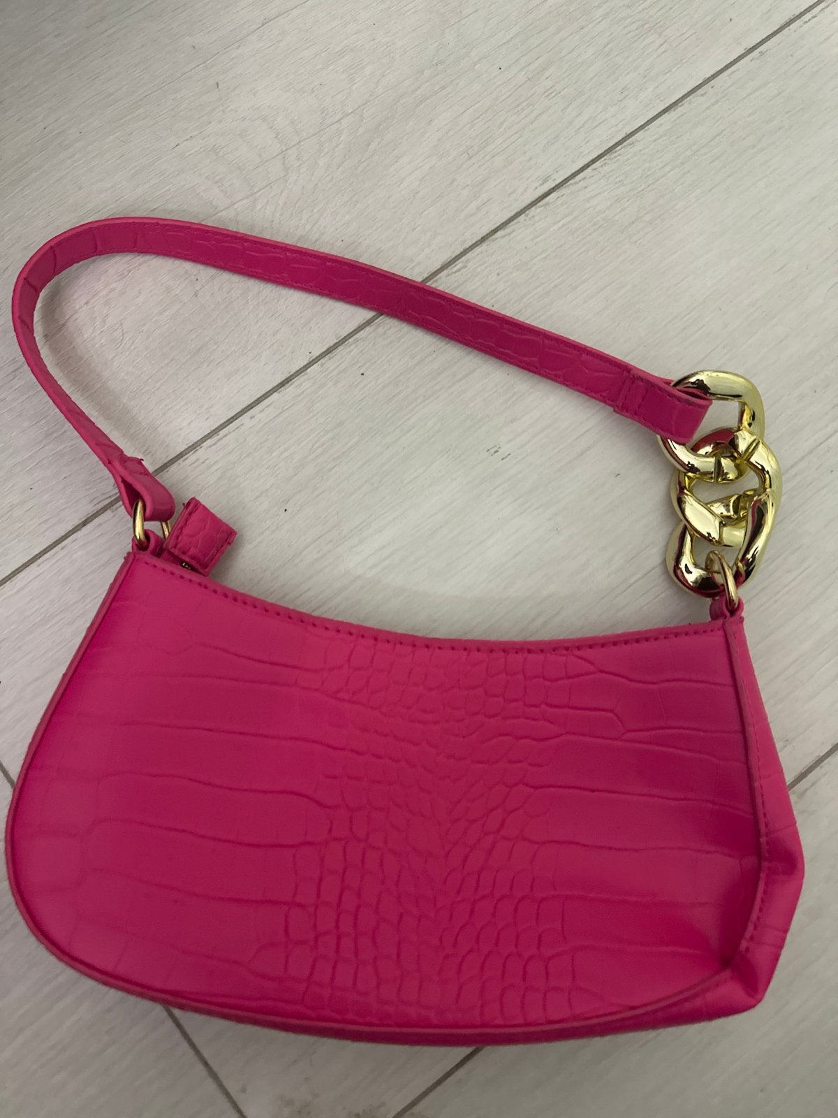 Roze Primark Schoudertasje met Gouden Details, Ophalen, Zo goed als nieuw, Roze, Schoudertasje