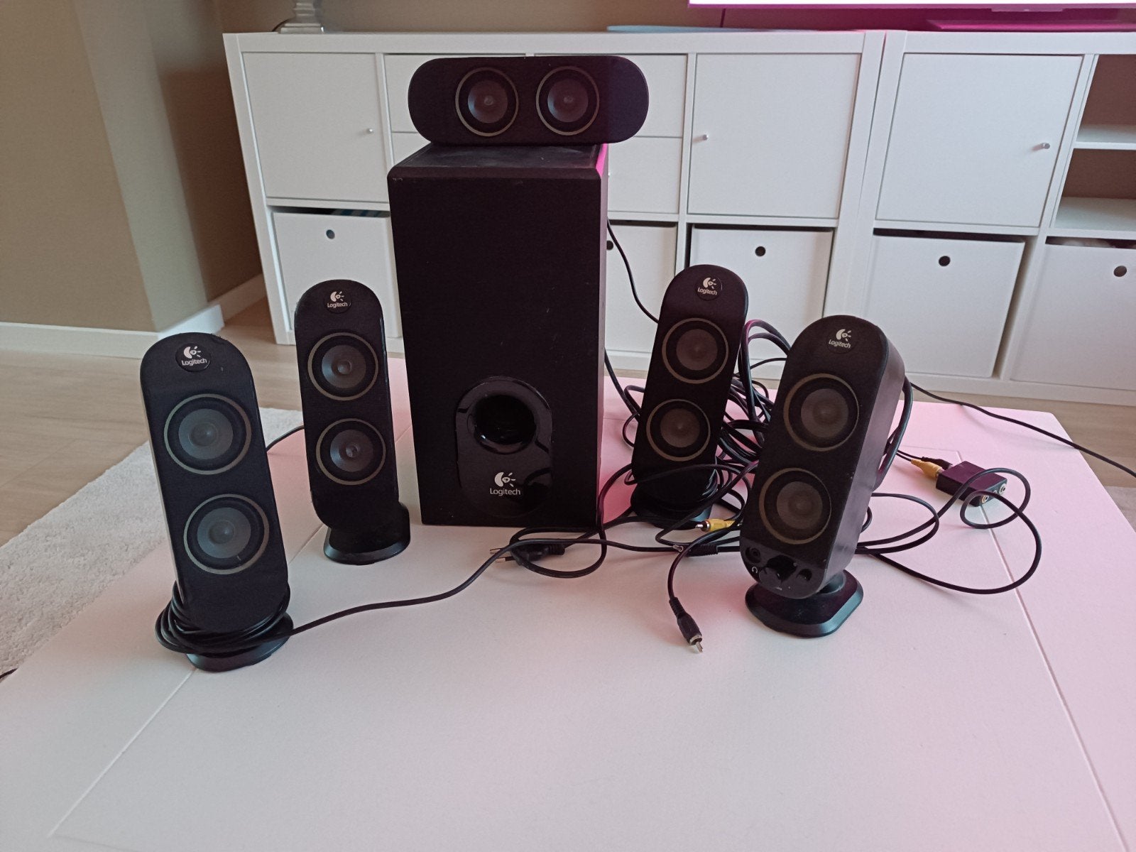 Logitech X 530 speakerset voor pc - 5.1 surround sound, Ophalen, Gebruikt, Audiokanaal 5.1, Logitech