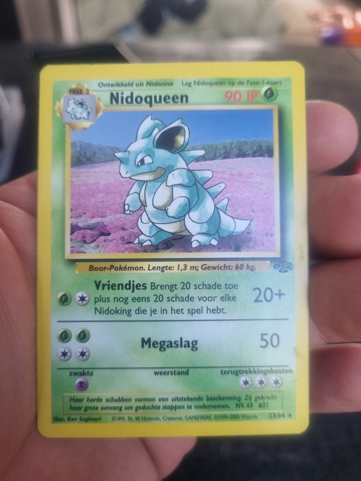Nidoqueen 23/64 jungle nederlands , rare * € 15, Ophalen of Verzenden, Zo goed als nieuw, Losse kaart