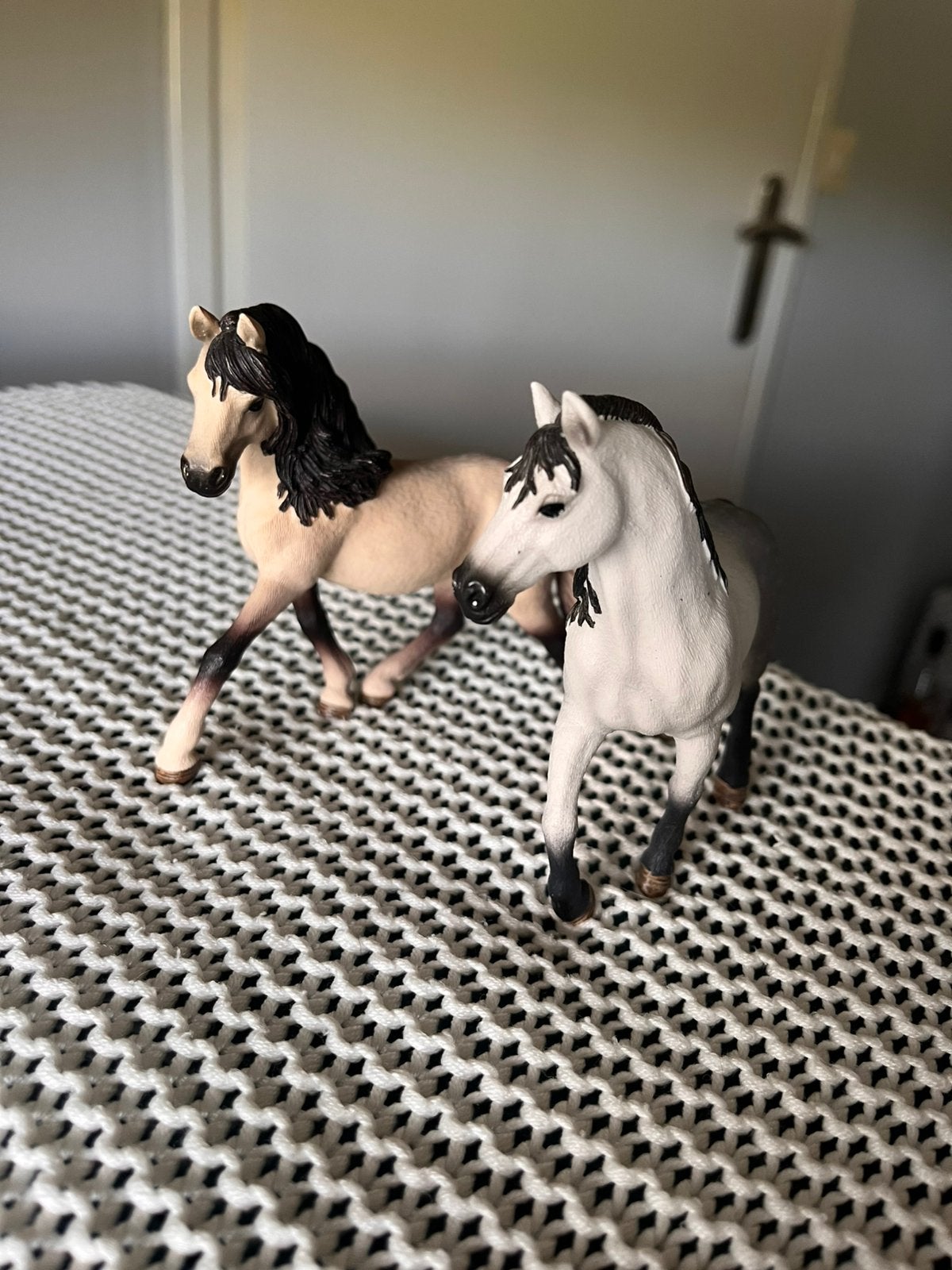 Schleich Andalusiër paarden, Ophalen of Verzenden, Zo goed als nieuw, Paard, Beeldje of Figuurtje
