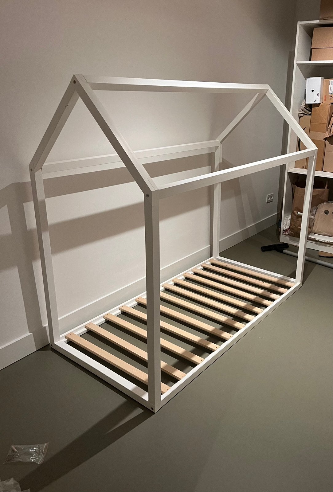Petit Amélie huisjesbed, Ophalen, Gebruikt, 70 tot 85 cm, 140 tot 160 cm