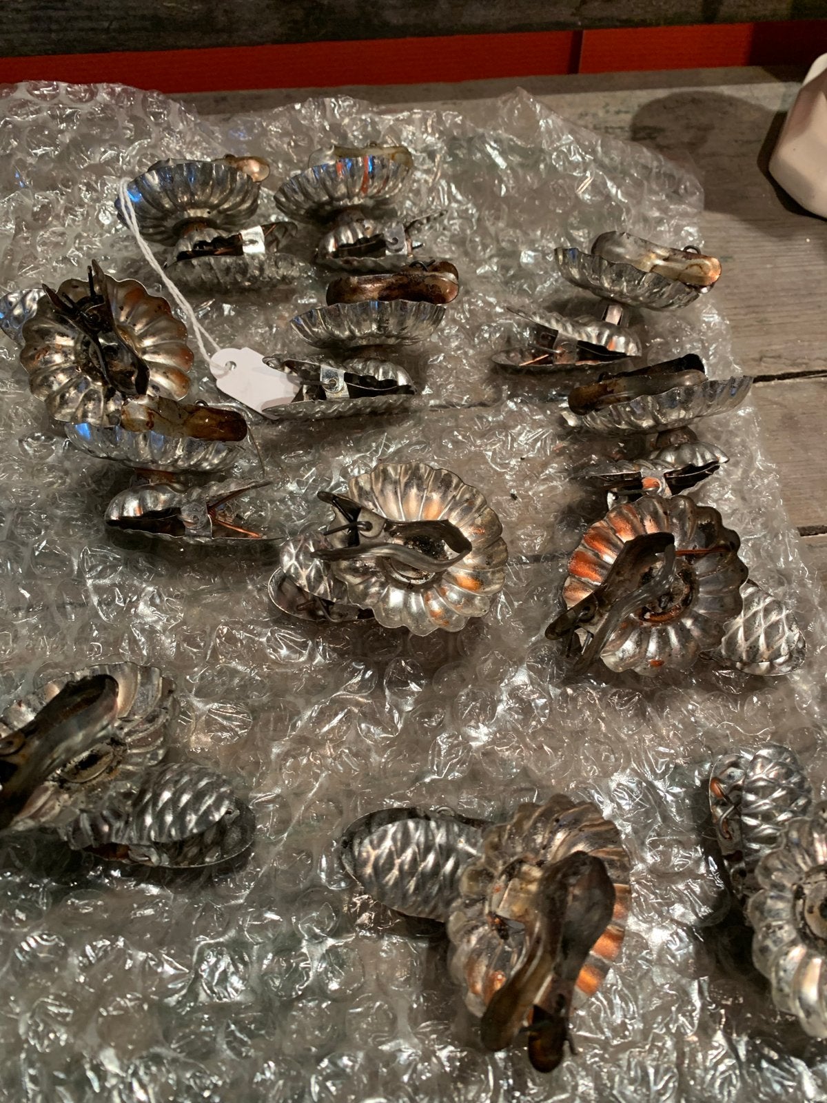 Antieke kaarsen knijpers - Set van 12 kerst, Ophalen of Verzenden, Overige materialen
