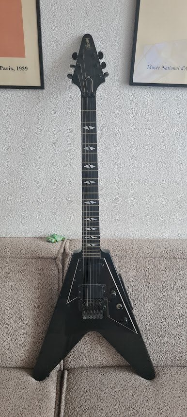 Gibson Flying V90 Double Ebony Black 1988/1989, Muziek en Instrumenten, Snaarinstrumenten | Gitaren | Elektrisch, Ophalen of Verzenden