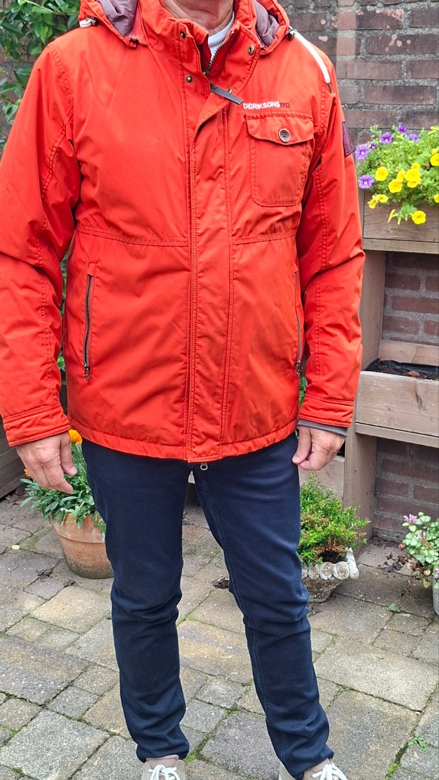 Didriksons winterjas heren - Maat L - Oranje, Maat 52/54 (L), Didriksons, Oranje, Ophalen of Verzenden