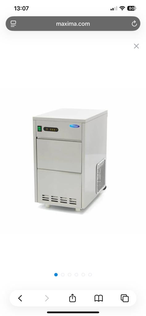 Ijsblokjesmachine te koop 24 Kg/Dag - Holle Ijsblokjes, Ophalen, Zo goed als nieuw