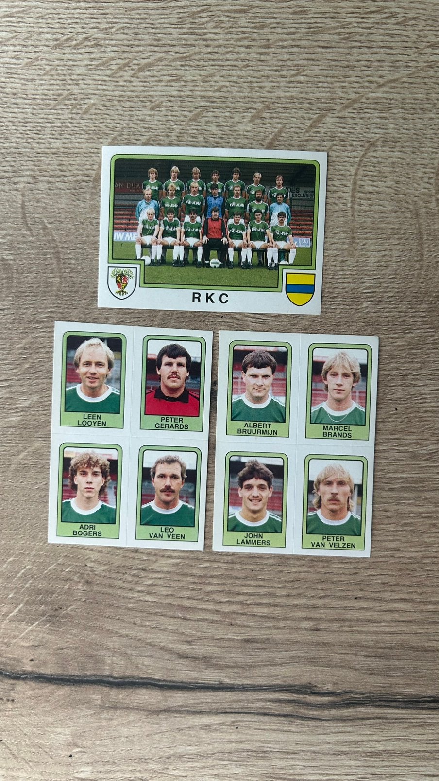 Panini Voetbal 86 plaatjes RKC 3x, Verzenden, Zo goed als nieuw, Meerdere plaatjes