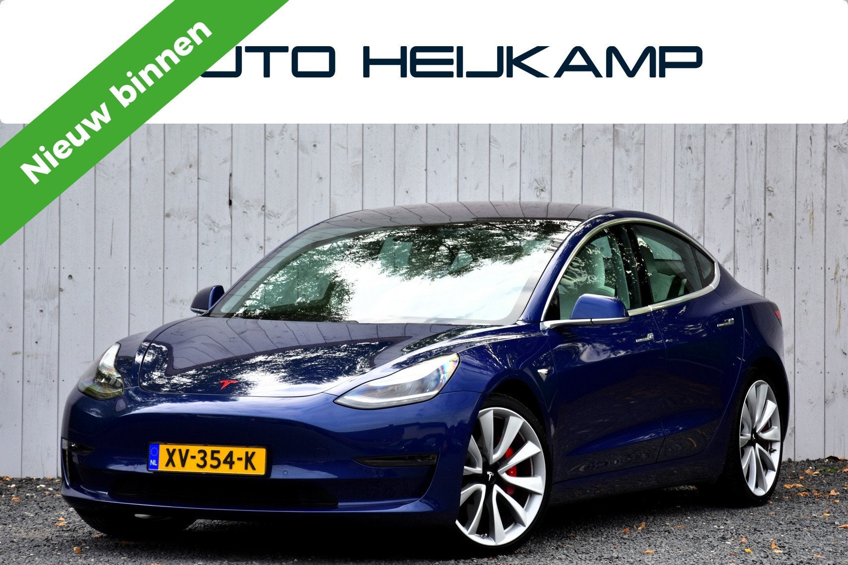 Tesla Model 3 Performance AWD 75 kWh | Track Mode | Pano | T, Auto's, 530 km, Stoelverwarming, Blauw, 463 pk