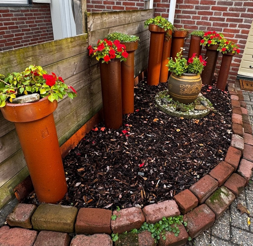 Gresbuis decoratie potten tuin, Tuin en Terras, Ophalen, Steen, 100 cm of meer, Rond
