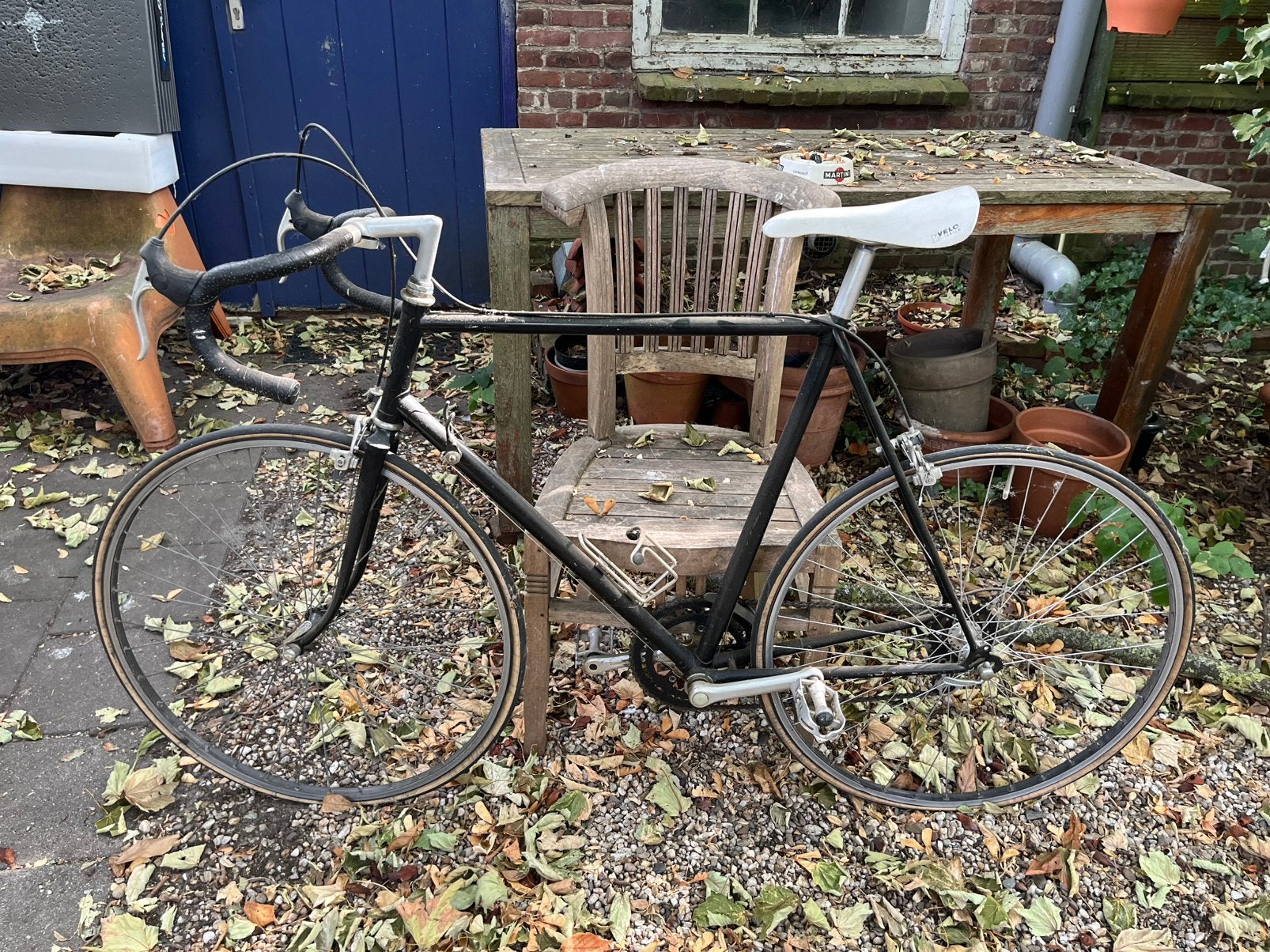 racefiets zwart raleigh, Fietsen en Brommers, Fietsen | Racefietsen, Minder dan 10 versnellingen, Gebruikt, Staal, Heren