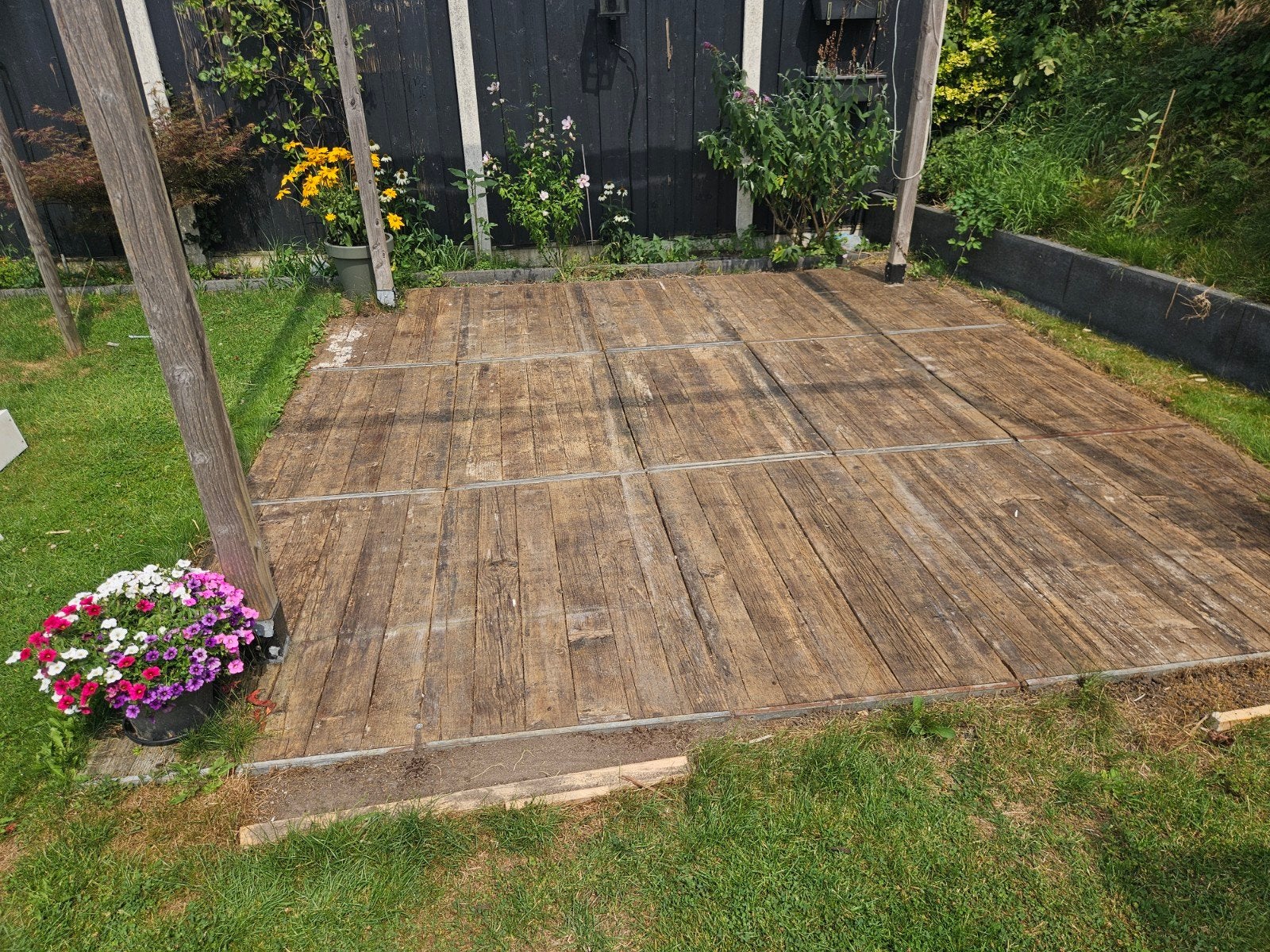 Lariks steenschotten 133 cm x 73 cm x 3 cm, Ophalen of Verzenden, Gebruikt, Hout