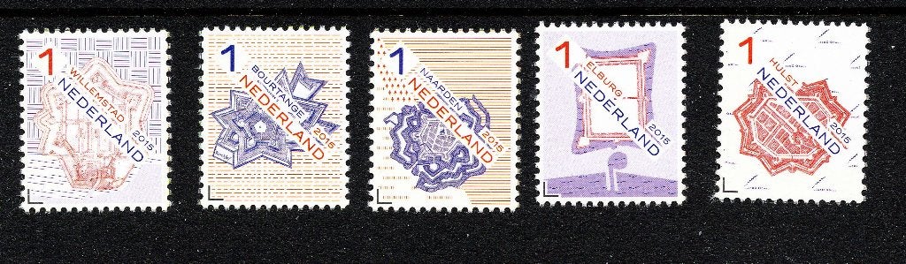 Mooi Nederland 2015, NVPH 3296B, 3270B, 3271B, 3300B, 3301B, Ophalen of Verzenden, Na 1940, Postfris