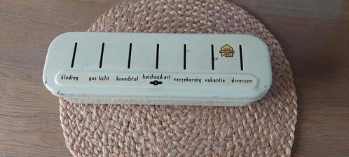 OUDE EMAILLE BRABANTIA SPAAR-DOOS -VAKANTIE- gas/licht enz, Ophalen of Verzenden