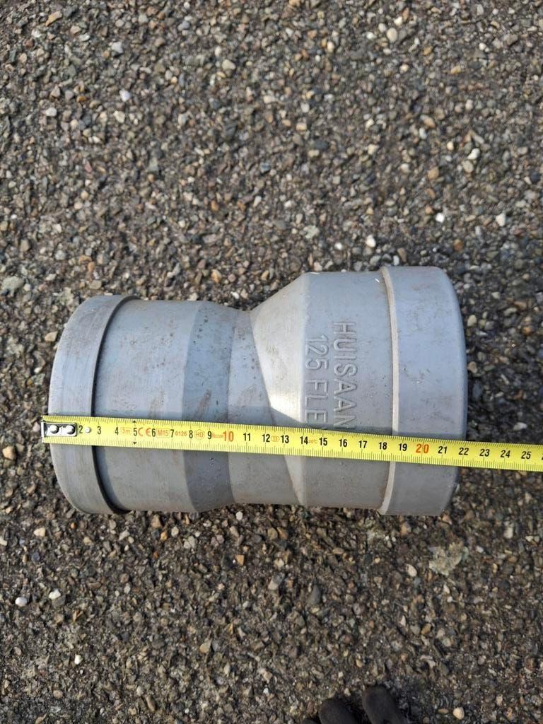 Pvc verloop 125-110 manchet, Bochten, Pvc, Nieuw, Ophalen of Verzenden