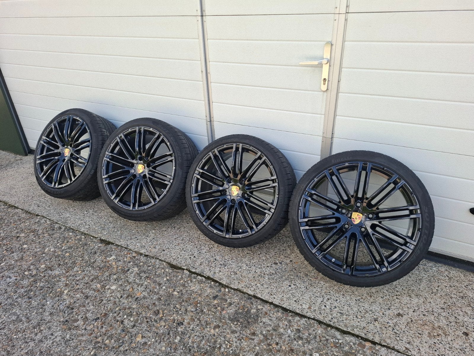 20 inch Porsche Velgen Breedset Panamera Taycan 5x130, Auto-onderdelen, Banden en Velgen, Ophalen, Gebruikt, Banden en Velgen