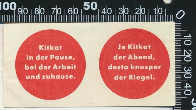 Sticker: Kitkat (2), Verzamelen, Ophalen of Verzenden, Zo goed als nieuw, Bedrijf of Vereniging