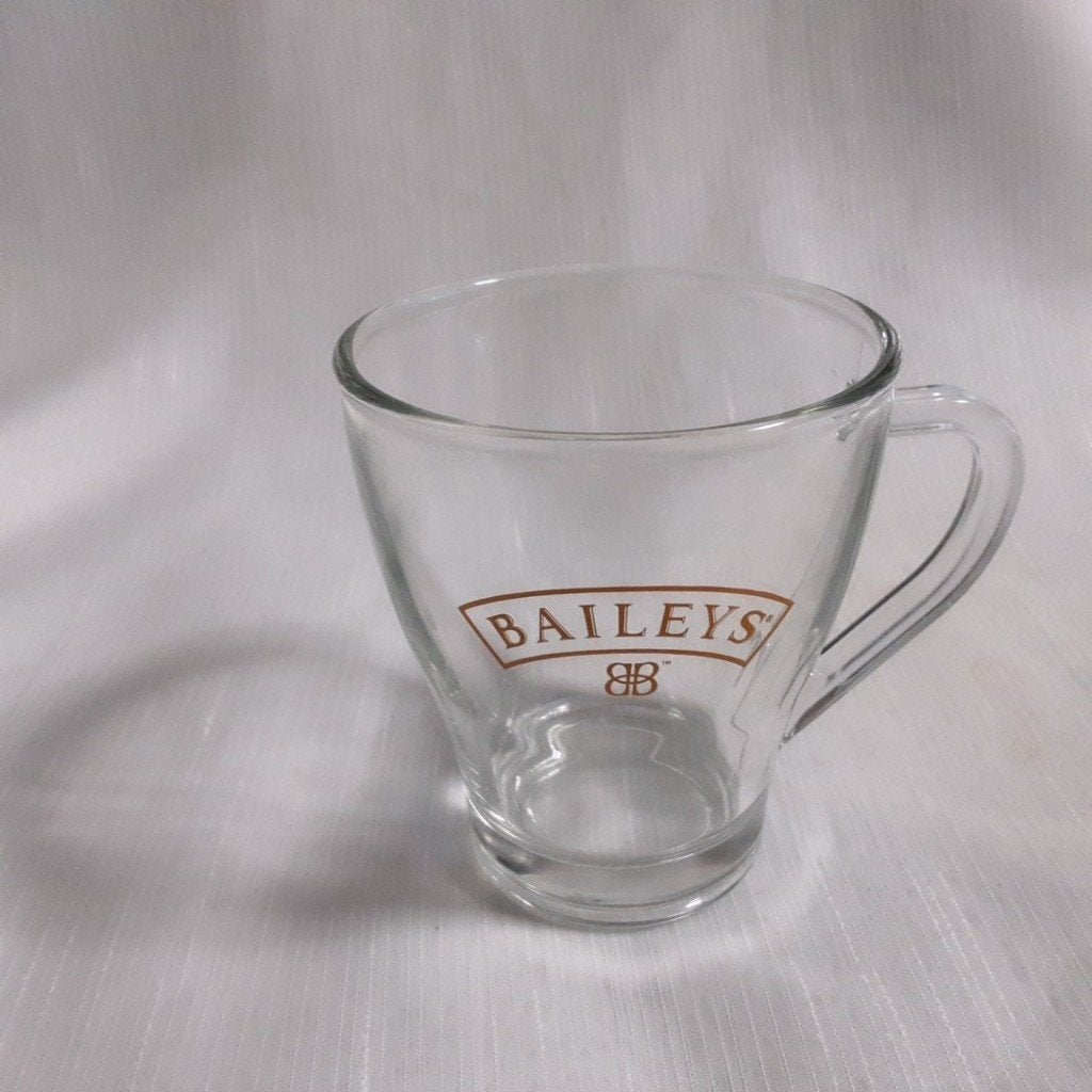 BAILEYS glas, 9,5 cm hoog, met handvat, Verzamelen, Glas en Borrelglaasjes, Ophalen of Verzenden, Zo goed als nieuw, Borrel- of Shotglas
