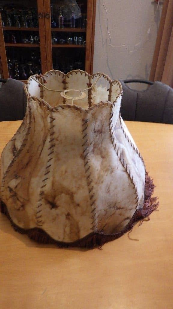 mooie grote retro lampenkap, Ophalen of Verzenden, Gebruikt, Rond