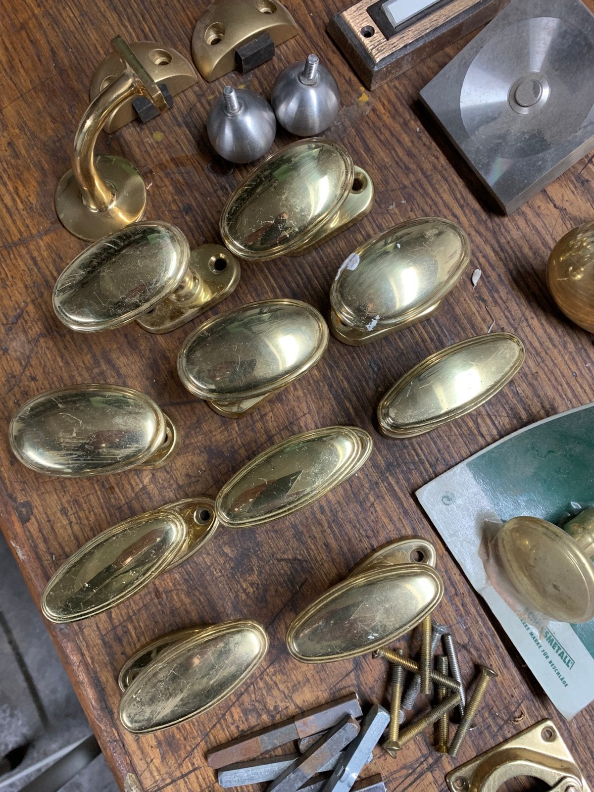 Messing raamgrepen, messing knoppen etc., Ophalen of Verzenden, Minder dan 50 mm