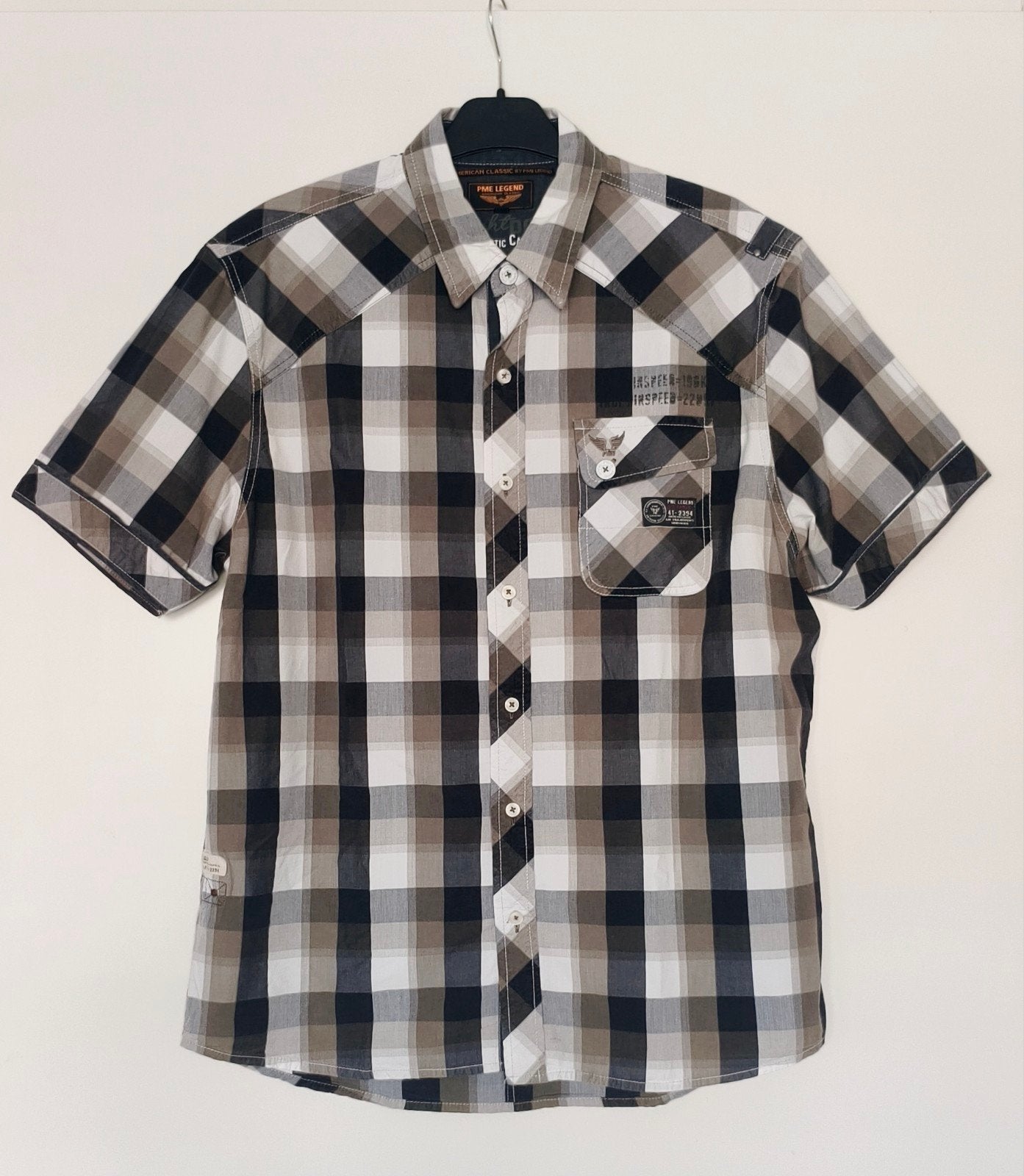 PME Legend geruite blouse maat L, Kleding | Heren, Overhemden, Blauw, Ophalen of Verzenden, Zo goed als nieuw, Halswijdte 41/42 (L)