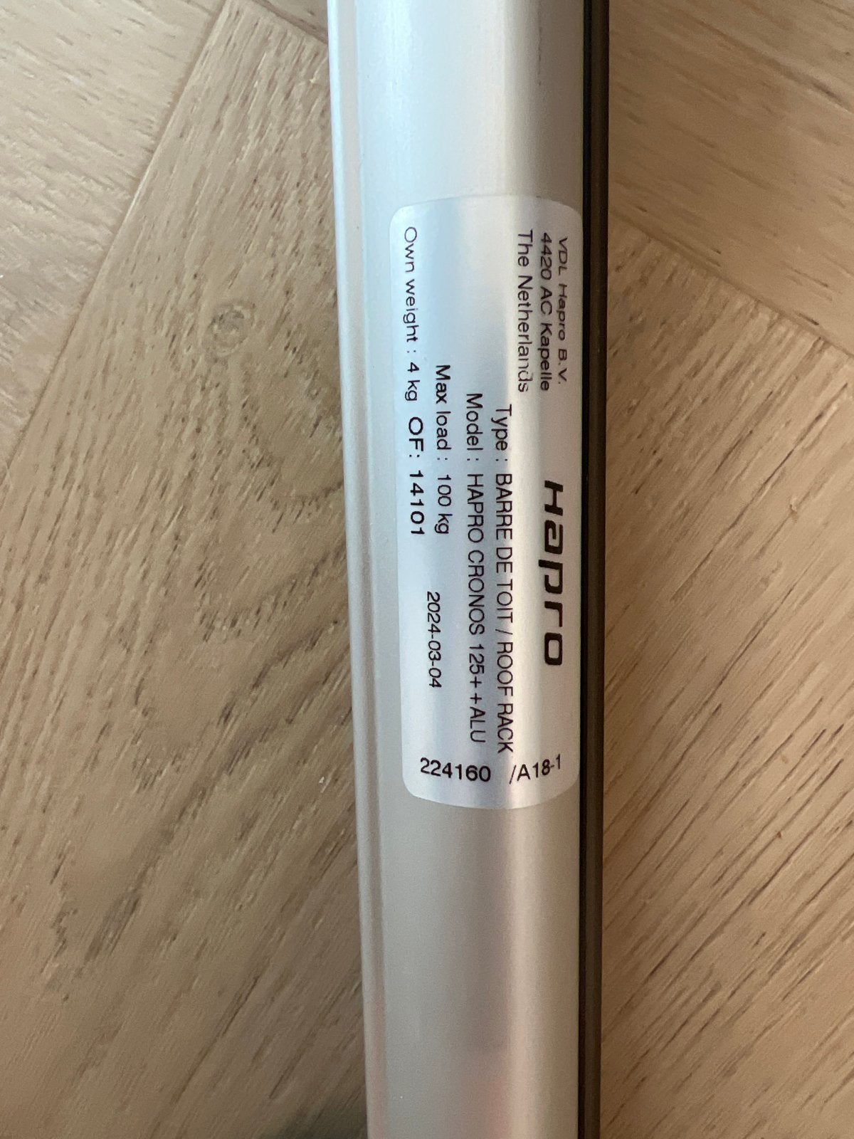 Hapro Cronos 125+ Alu Dakdragers, Auto diversen, Ophalen, Zo goed als nieuw