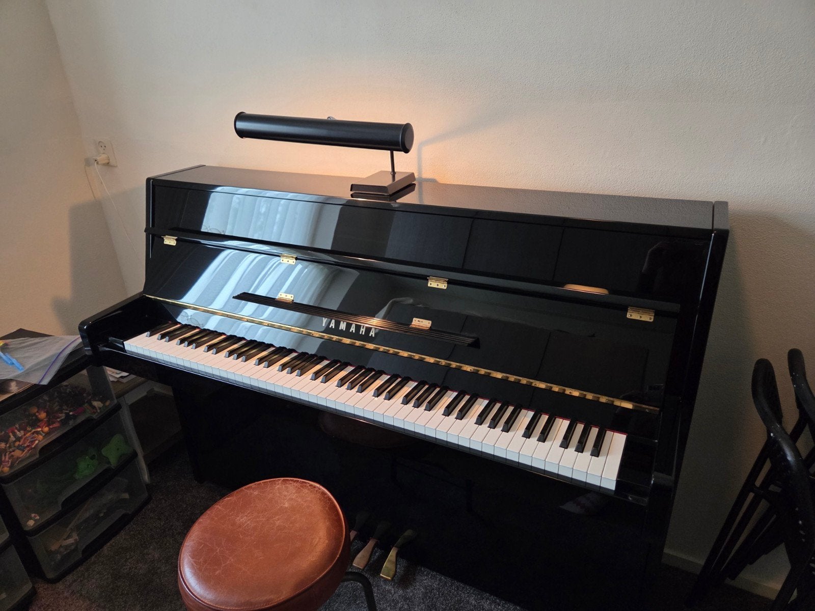 Yamaha Piano C109, Muziek en Instrumenten, Ophalen, Zwart, Zo goed als nieuw, Piano