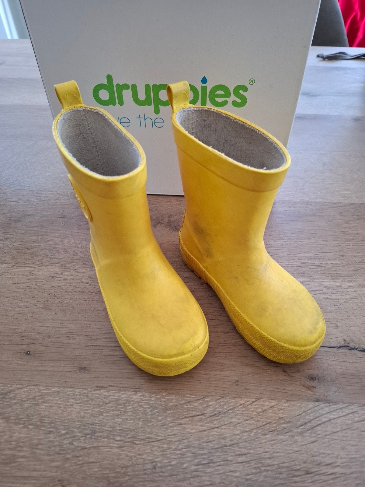 Druppies regenlaarzen maat 23 geel, Gebruikt, Jongen of Meisje, Druppies, Ophalen of Verzenden