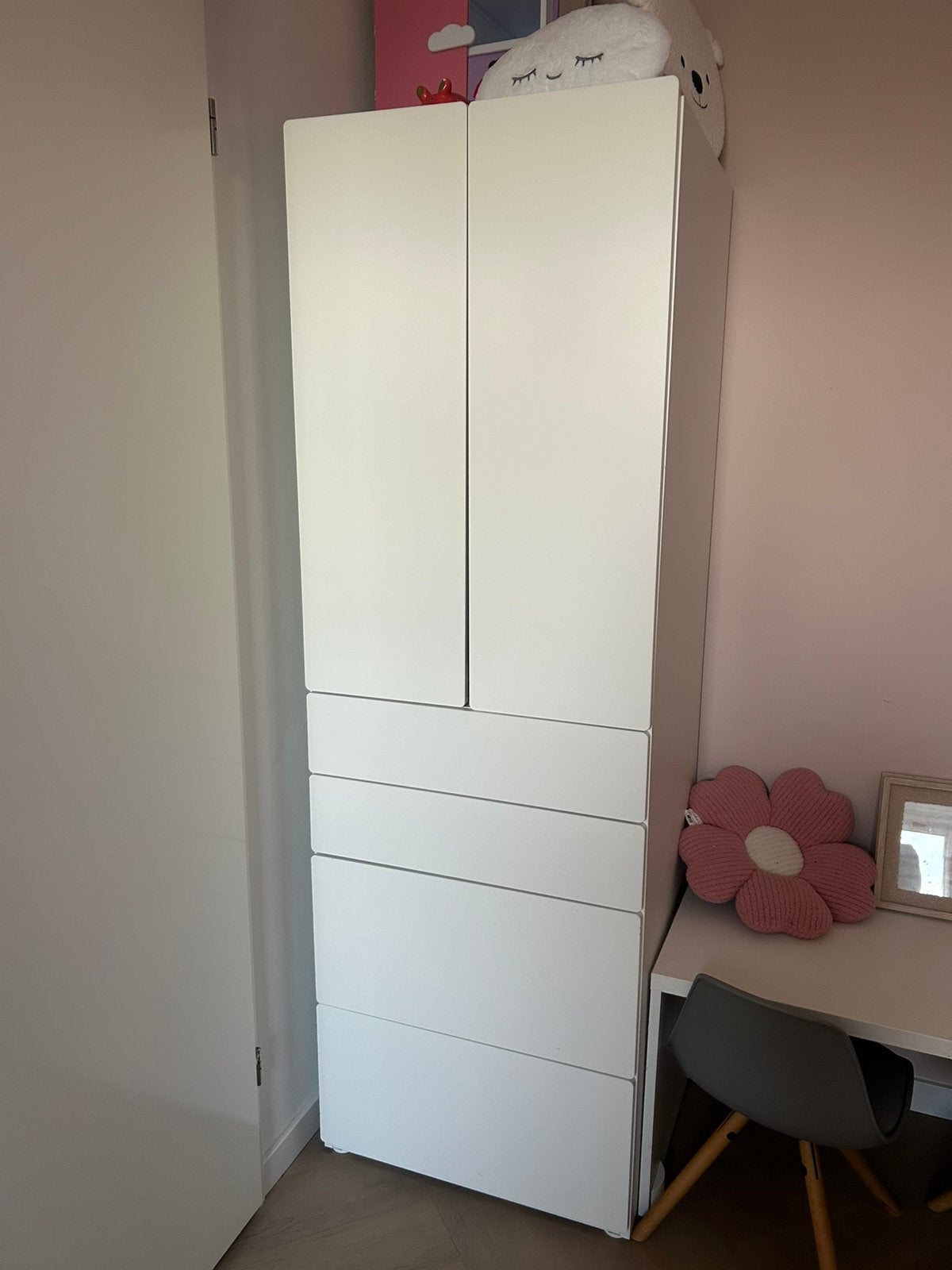 Witte Smastad kinder kledingkast IKEA, Ophalen, 50 tot 100 cm, Zo goed als nieuw, 150 tot 200 cm