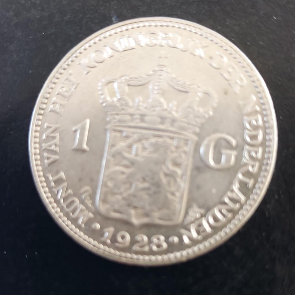 Wilhelmina 1 gulden, Postzegels en Munten, Munten | Nederland, 1 gulden, Zilver, Ophalen of Verzenden, Koningin Wilhelmina