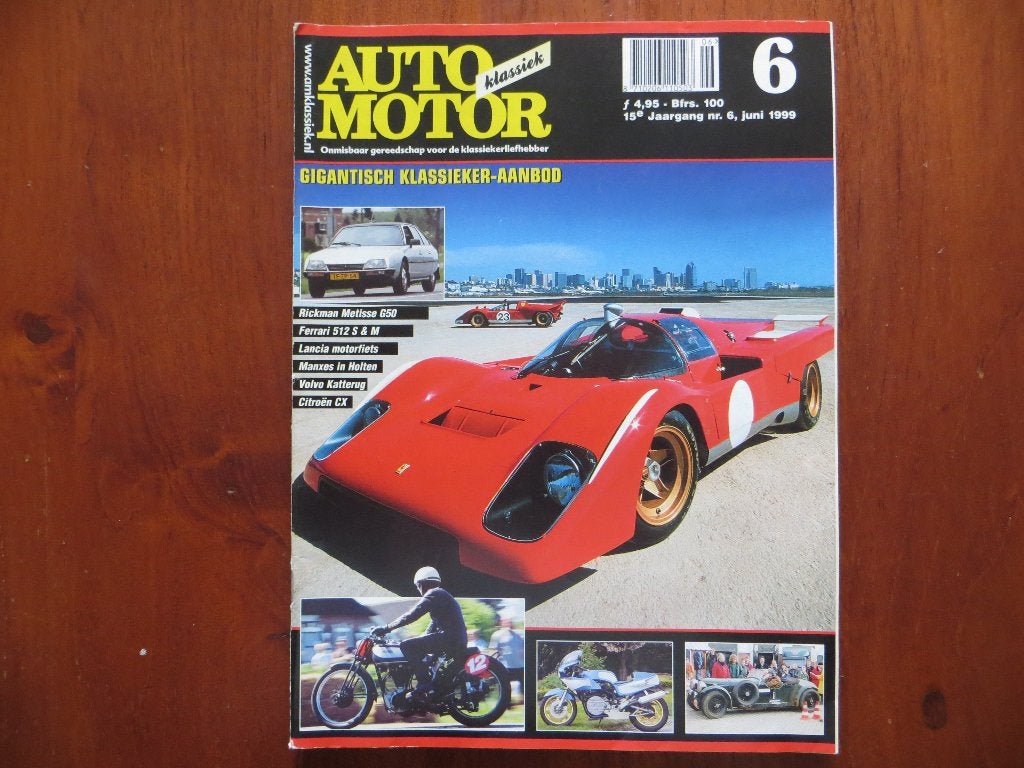Auto Motor Klassiek 6 1999 Ferrari 512, Volvo Katterug, CX, Ophalen of Verzenden, Nieuw, Citroën