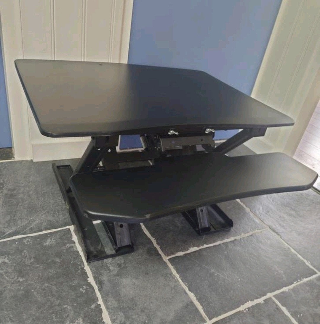 Zeer solide Zit-Sta Bureau module(staat op standaard bureau), Ophalen, Zo goed als nieuw, 60 cm, Zit-sta bureau