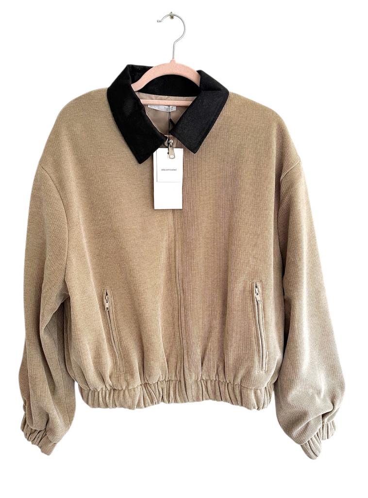 Bomberjack Zara maat L nieuw met label, Ophalen of Verzenden, Nieuw, Maat 42/44 (L), Beige
