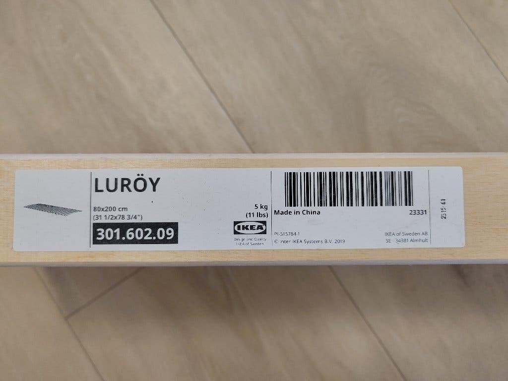 Ikea lattenbodem (2x Sultan & 1x Luröy - nieuw), Ophalen, Zo goed als nieuw, Bedbodem, 200 cm