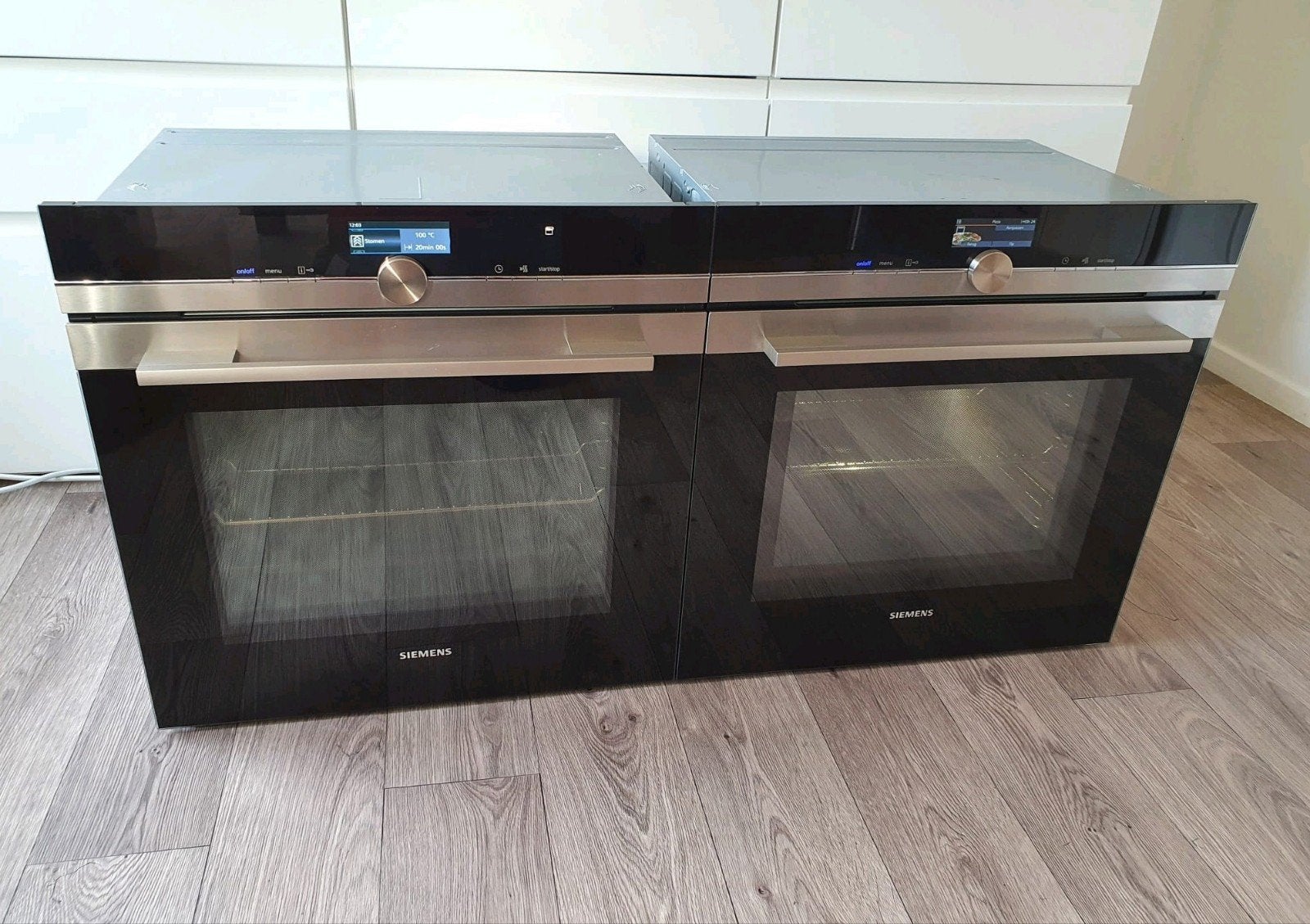 Siemens XL ovenset: combi oven/magnetron zelfreiniging+ oven, Ophalen, Zo goed als nieuw, Magnetronfunctie, Oven met grill