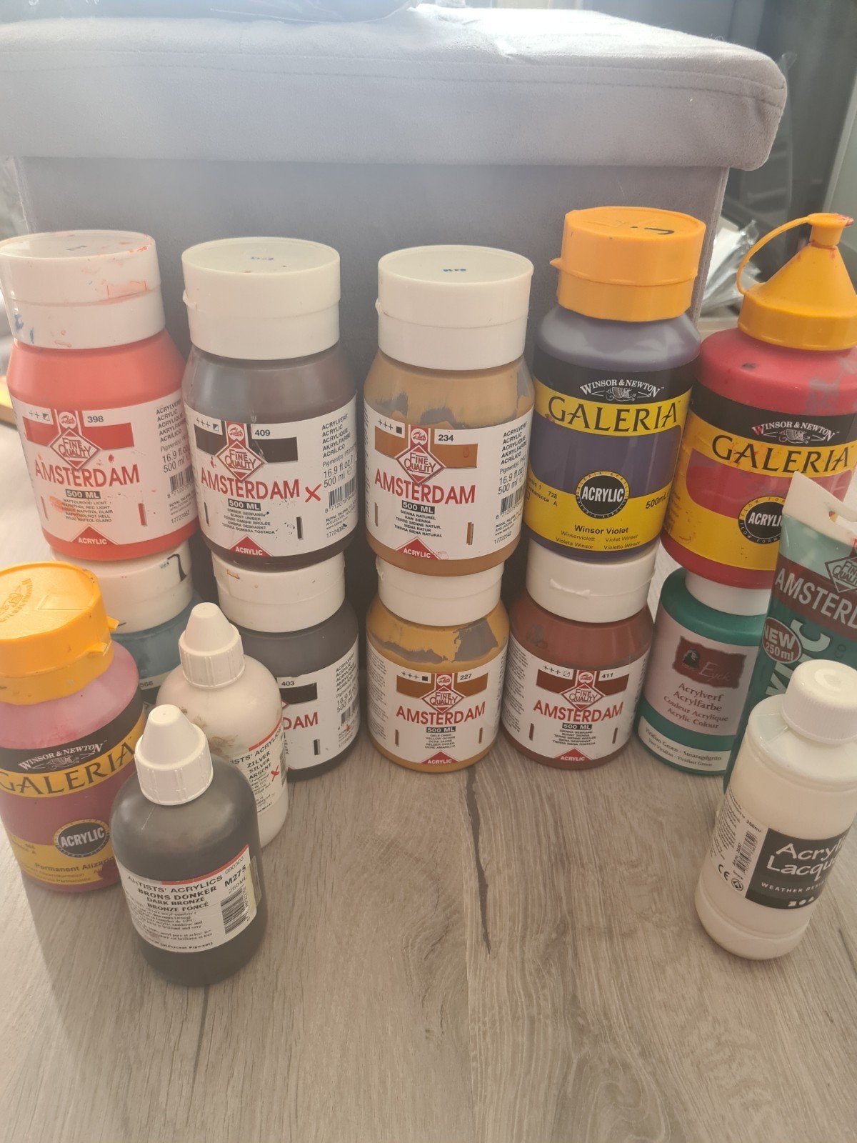 Diversen acrylverf Amsterdam e.a., Hobby en Vrije tijd, Schilderen, Ophalen of Verzenden, Gebruikt, Acrylverf